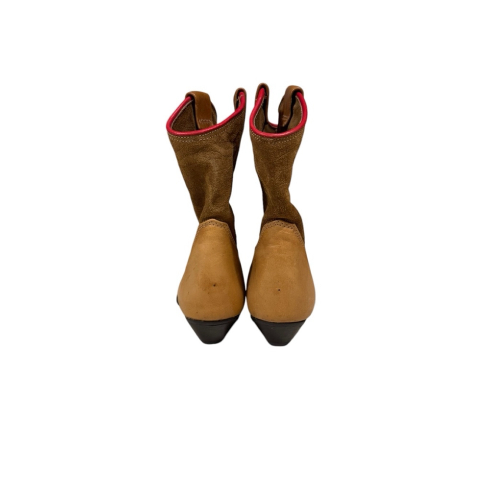 Zodiac USA Women's Western Anke Booties Size 5 Two-Tone Brown/Tan Leather Sz 5 - Picture 4 of 8
